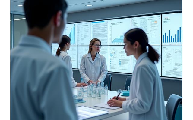 Zespół ekspertów analizujący dane dotyczące wellness produktów