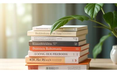 Stos książek o zdrowiu psychicznym, relacjach i finansach osobistych.